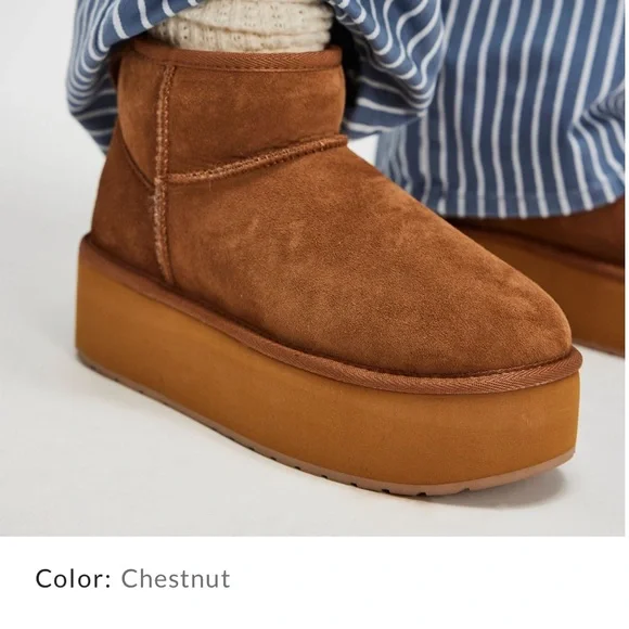 EMU Australia Stinger Micro Waterproof Suede Sheepskin Boot, Chestnut, Size 10 - Picture 2 of 8